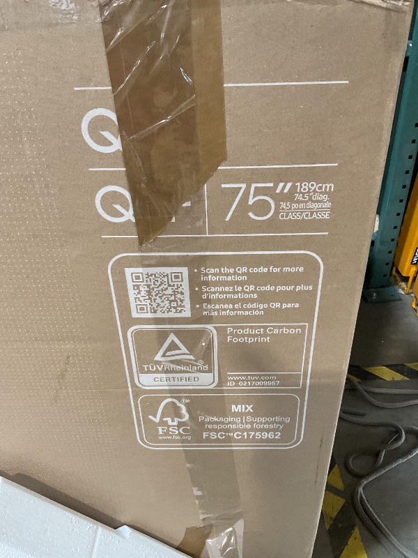 Photo 1 of *** USED MAJOR DAMAGE /PARTS ONLY***Samsung 75-Inch Class QLED Q8F 4K UHD Smart TV (2025 Model) Q4 AI Processor, 100% Color Volume with Quantum Dot, AirSlim Design, Endless Free Content, Samsung Vision AI, Alexa Built-in