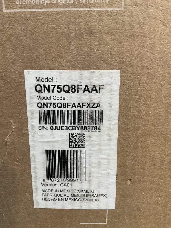 Photo 1 of *** USED MAJOR DAMAGE /PARTS ONLY***Samsung 75-Inch Class QLED Q8F 4K UHD Smart TV (2025 Model) Q4 AI Processor, 100% Color Volume with Quantum Dot, AirSlim Design, Endless Free Content, Samsung Vision AI, Alexa Built-in