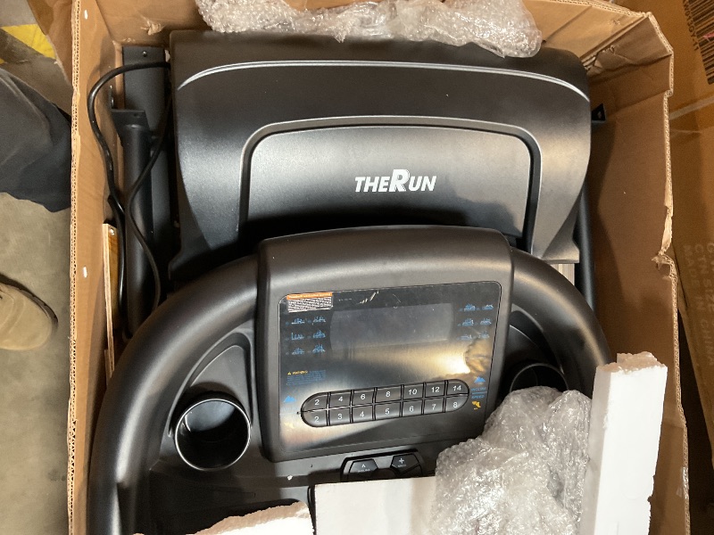 Photo 1 of *** USED/UNKNOWN MISSING PARTS ARE HARDWARE***THERUN Incline Treadmill, Treadmills for Running and Walking, 300 lbs Weight Capacity Folding Treadmill with 0-15% Auto Incline, Wide Belt, 3.5HP, App, Heart Rate, Red