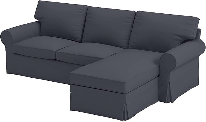 Photo 1 of *** LIGHT GREY/PHOTO FOR REFERENCE ONLY***Slipcover Only. Durable Ektorp Loveseat Chaise 4 Seat Sofa Cover Compatible for IKEA Sectional Corner Sofa
