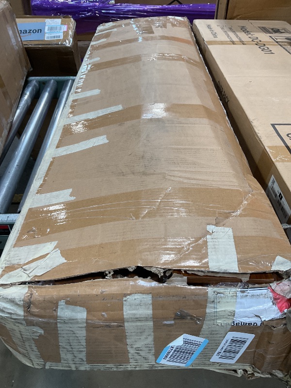 Photo 1 of **FOR PARTS/ MISSING ASSEMBLY PIECES*** Feonase Floating Bed Frame Queen with Led Lights and Charging Station, Wood Full Size Bed Frame with Storage Headboard, Heavy Duty Metal Slats, No Box Spring Needed, Easy Assembly,Walnut
