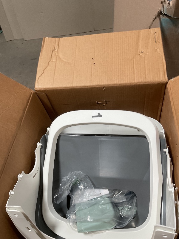 Photo 1 of ***BROKEN***Mintakawa Automatic Cat Litter Box Self Cleaning - APP Control and Weight Monitoring - Ultra-Quiet, Suitable for Medium Cats and Kittens, Safe Anti-Pinch Litter Box (Assembly Required) - White