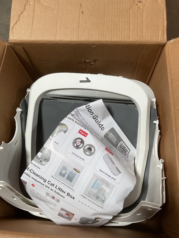 Photo 1 of ***BROKEN***Mintakawa Automatic Cat Litter Box Self Cleaning - APP Control and Weight Monitoring - Ultra-Quiet, Suitable for Medium Cats and Kittens, Safe Anti-Pinch Litter Box (Assembly Required) - White