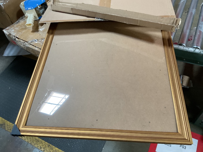 Photo 1 of **HAS SCRAPES*** GULETHUN 24x36 Frame, Transitional Modern Design Picture Frames, 24 by 36 Rustic Poster Frame for Home Decor, Gold Vintage Photo Frames, Horizontal or Vertical Display, Choose Size & Color