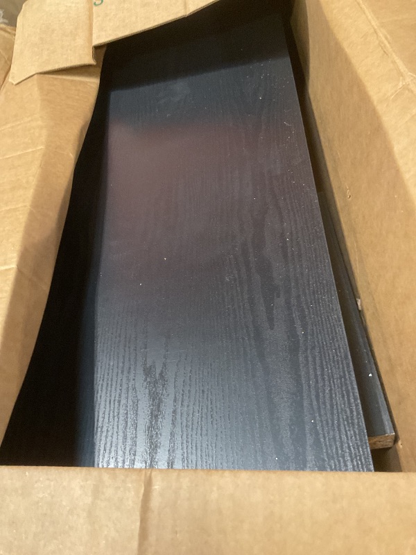 Photo 1 of ***DAAMAGED ( 1 OF THE LEGS ARE BROKEN/ PIECE IS STUCK SCREWED TO TABLE)*** Furinno CLASSIC Coffee Table, Modern Rectangle Coffee Table with 1.8" Triple Thick Tabletop, Side Table, Toolless Assembly, for Living Room, Home Office, Black