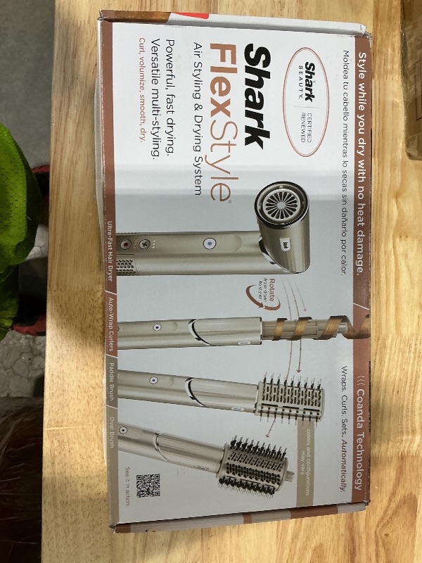 Photo 1 of **NON FUNCTIONAL** Shark HD430REF (Refurbished) FlexStyle Air Styling & Drying System, Powerful Hair Dryer Brush & Multi-Styler with Auto-Wrap Curlers, Paddle Brush, Oval Brush, Concentrator Attachment, Stone (Renewed)