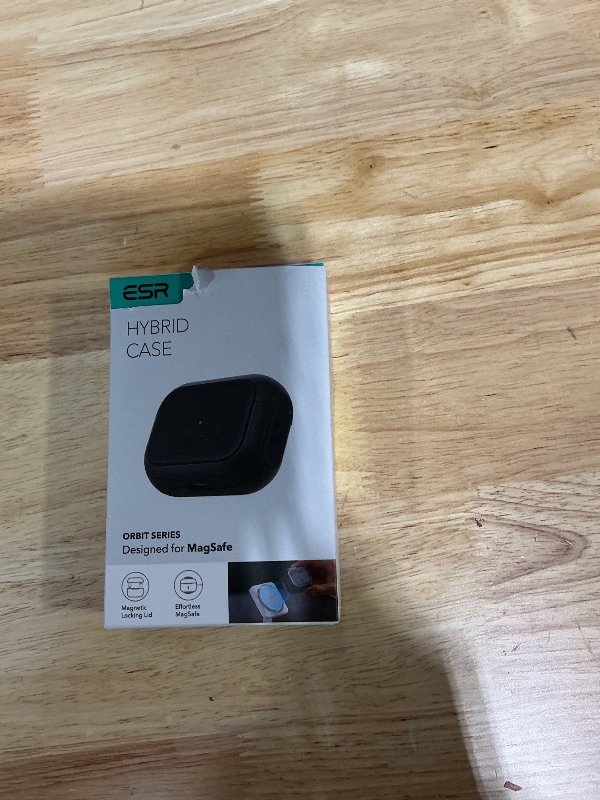 Photo 1 of ***MINOR DAMAGE TO INNER SIDE OF TOP*** ESR for AirPods Pro 2 Case, Compatible with Airpods Pro Case 2nd / 1st Generation (2023/2022/2019), Compatible with MagSafe, Full Drop Protection Cover with Lanyard, Black