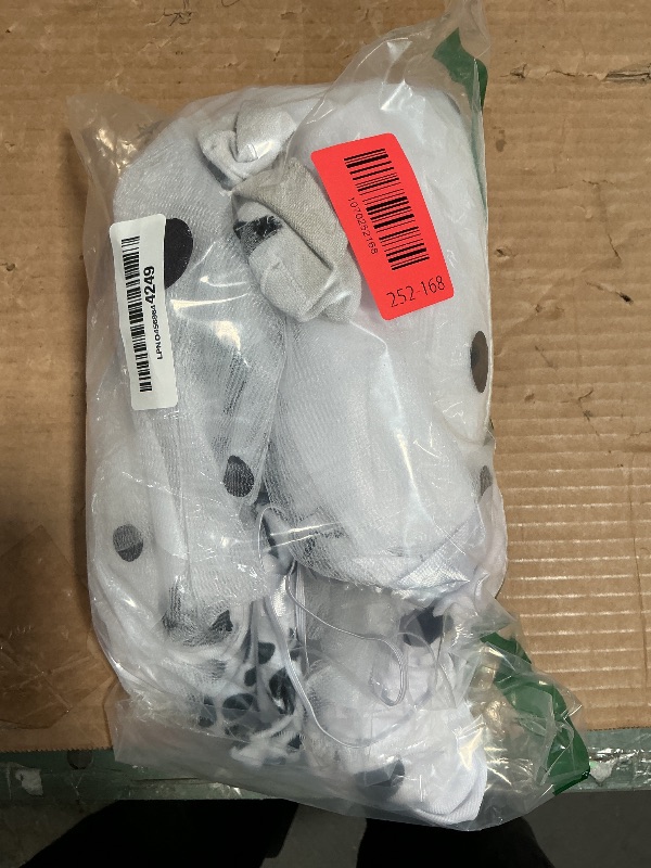 View 2 of **HEAVILY USED SOCKS DIRTY*** SOMSOC 6 Pieces Girls Dalmatian Costume, 100 Days of School Kids Dog Costume T-Shirt Headband Tail Bow tie Socks Tutu Skirt