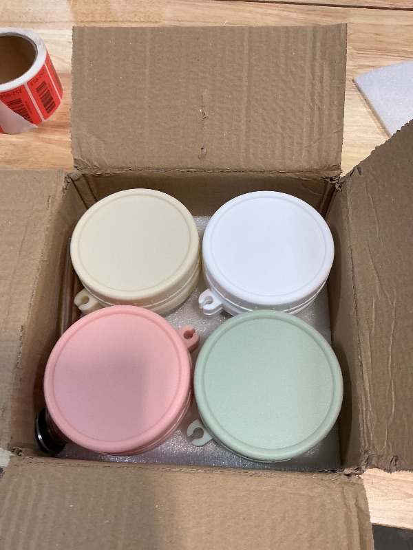 Photo 1 of 4 Pack Overnight Oats Containers with Lids and Spoons, 16 oz Glass Mason Jars with Airtight Lids, Overnight Oats Jars for Milk, Cereal, Fruit