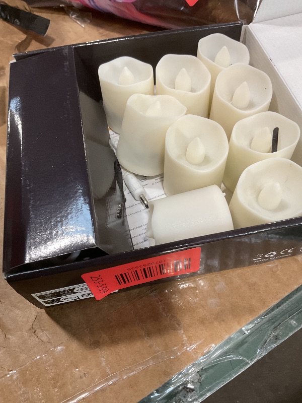 Photo 1 of 12 PCS Rechargeable Candles Flameless Tea Lights with Remote, USB LED Tealights with Timer Flickering Fake Candle, Votive Tea Light for Halloween, Holiday, Christmas, Party, Home Decorations