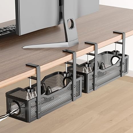 Photo 1 of ***PHOTO FOR SHAPE REFERENCE NOT EXACT**** Wire Organizers Black 2pcs