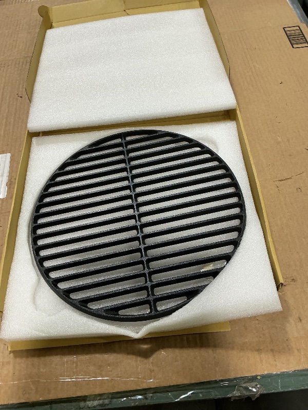 Photo 1 of Quantfire 13" Cast Iron Cooking Grid for S/MiniMax Big Green Egg Accessories, Round Grill Grate Grids for BGE or Other Same Size Charcoal Grill