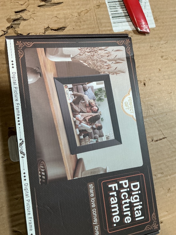Photo 1 of **DAMAGED SCREEN** Frameo Digital Picture Frame, 10.1 Inch Smart WiFi Photo Frame with 1280x800 HD IPS Touch Screen, Auto-Rotate, Wall Mountable, Share Photos/Videos Instantly via App from Anywhere