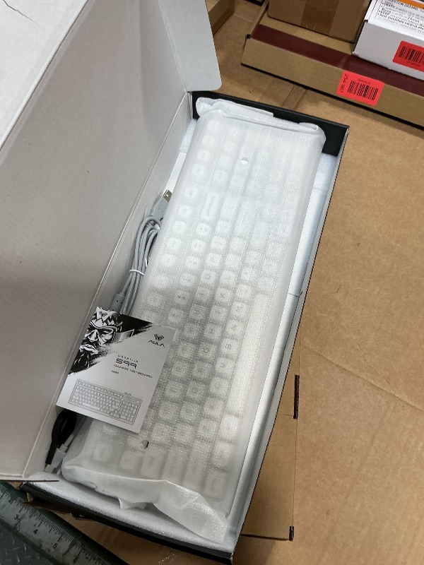 Photo 1 of **not pink**AULA 99 Key Keyboard, Wireless Gaming Keyboard Bluetooth Computer Keyboards Creamy Cute with Number Pad RGB Backlit Tri-Mode BT/2.4GHz/USB-C - Pink
