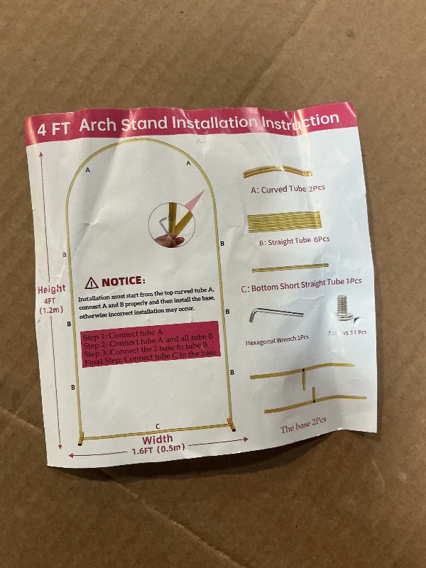 Photo 1 of ***FOR PARTS/ MISSING ASSEMBLY PIECES*** Arch Stand (2)
