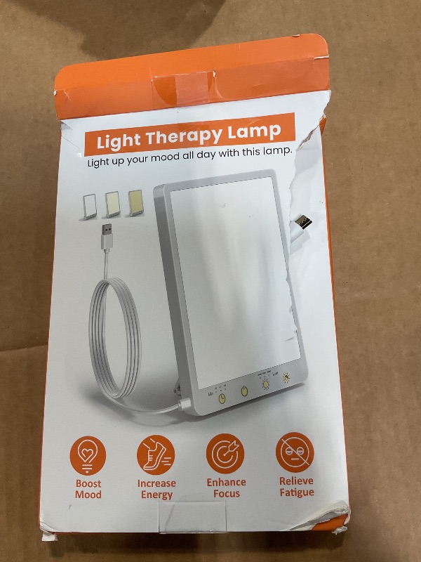 Photo 1 of 10000 Lux Light Therapy Lamp - Full Spectrum Therapy Light, 3 Color Temperature & Wall Mount Therapy Lamp, Portable Daylight Lamp for Home & Office, Memory Function & Touch Control.