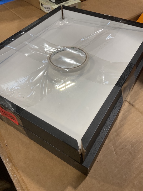 Photo 1 of ** DAMAGED NEEDS REPAIR**2 Pack 11 x 14in Shadow Box Frame Shadow Boxes Display Cases 3D Picture Frame Shadow Boxes Display Cases with Adhesive Tape for Baby Items Wedding Memories Awards Medals Tickets and Photos(Black)