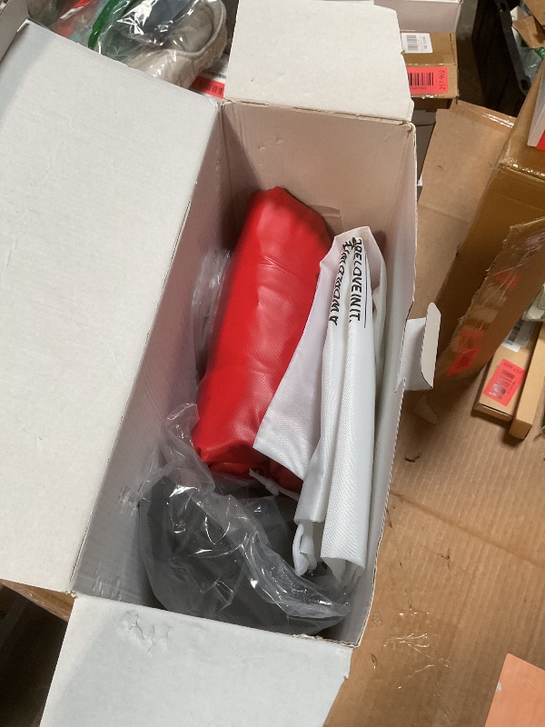 Photo 1 of ***MISSING MATTERS*** QPAU Blow up Inflatable Toddler Travel Bed with Sides, Toddler Air Mattress for Camping, Traveling, Hotel, or Home Use, Hand Pump Included