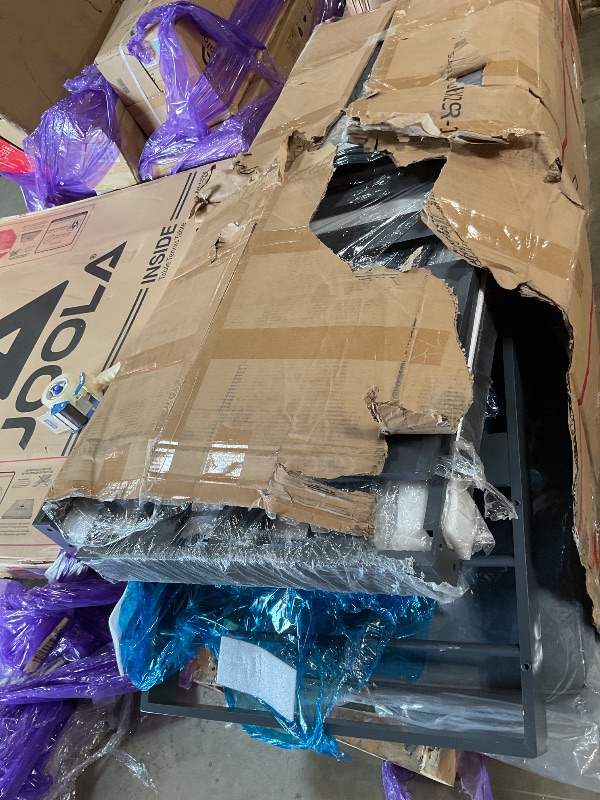 Photo 1 of *** DAMAGED BOX ASSEMBLY MAY BE MISSING AND OTHER PARTS ***Solaste Aluminum Outdoor Patio Furniture Set, 7 Seats Patio Sectional Sofa with 5" Thick Cushion, Outdoor Patio Set with Coffee Table for Porch, Backyard, Deck, Yard, Grey