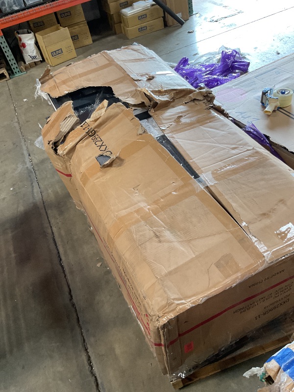 Photo 1 of *** DAMAGED BOX ASSEMBLY MAY BE MISSING AND OTHER PARTS ***Solaste Aluminum Outdoor Patio Furniture Set, 7 Seats Patio Sectional Sofa with 5" Thick Cushion, Outdoor Patio Set with Coffee Table for Porch, Backyard, Deck, Yard, Grey