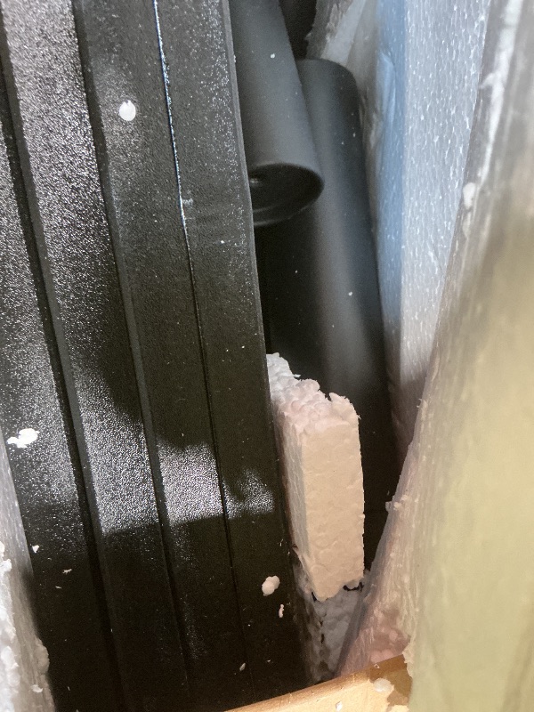 Photo 1 of **MINOR DAMAGE TO CORNERS (SCRATCHES)*** RAJYQODIS Heavy Duty AV Media Stand, Multifunctional Stacking Audio Component Rack with Shock-Absorbing Foot pegs, Audio Stand for Home Theater Studio (Black, Fourth Floor)