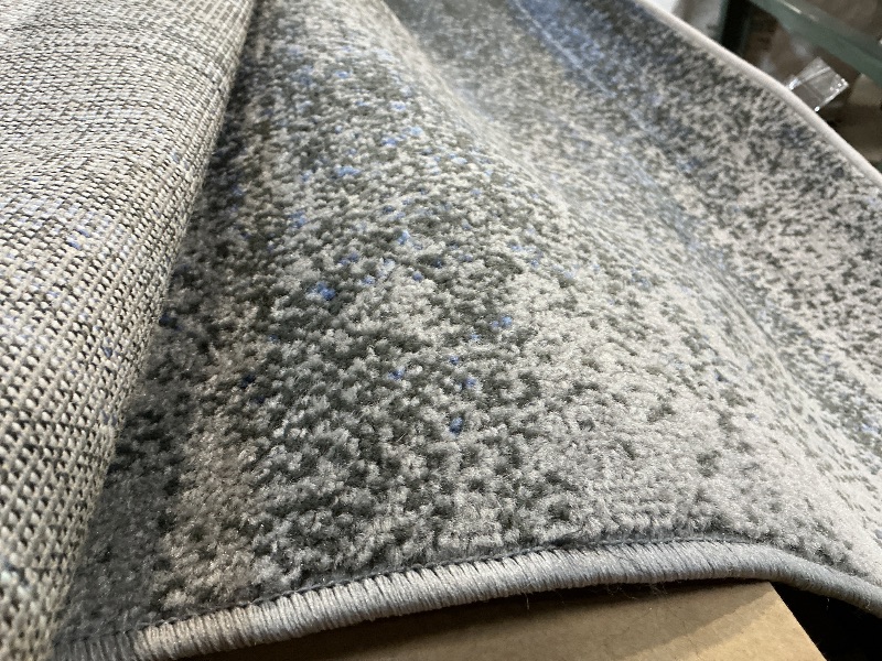 Photo 1 of ** DIRT/SCRAPES FROM TRANSPORT**Rugshop Blue Modern Distressed Boxes Large Area Rug — Non-Shedding for Living Room, Office and Dining Room 8' x 10'