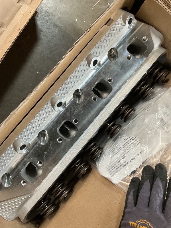 Photo 1 of ** CHIP DAMAGE** Small-Block Ford E-Street Cylinder Heads 2.02"