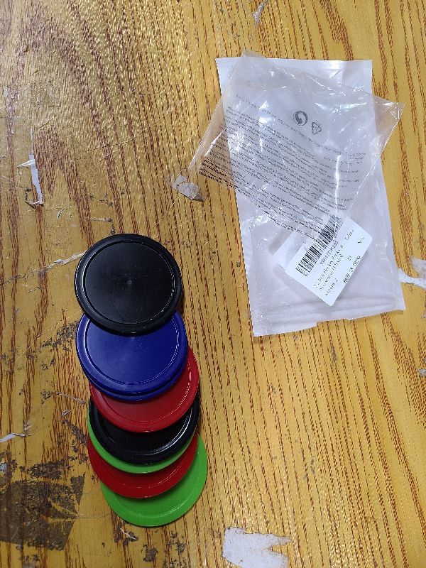 Photo 1 of 2.5 Inch Hockey Pucks, 8 Pcs Air Hockey Pucks Set Durable Puck for Air Hockeys Table Compatible with Standard Pushers and Goals Hockeys Replacement Puck Parts Set Game Tables Accessories (4 Styles)