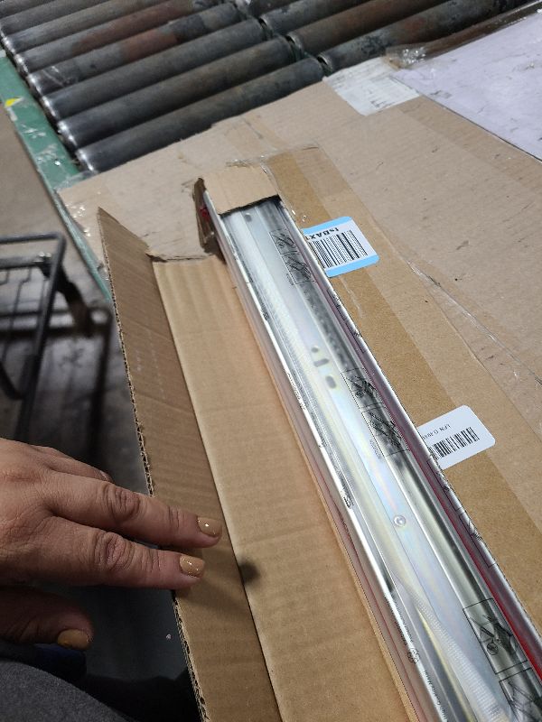 Photo 1 of 18 inch Drawer Slides 4 Pairs (8pcs) 3 fold Full Extension Side Mount Cabinet Drawer Glides 18" Silver Cabinet Rails for Dresser, Cabinet, Kitchen,Trash Can, Wardrobe 100 LB Capacity