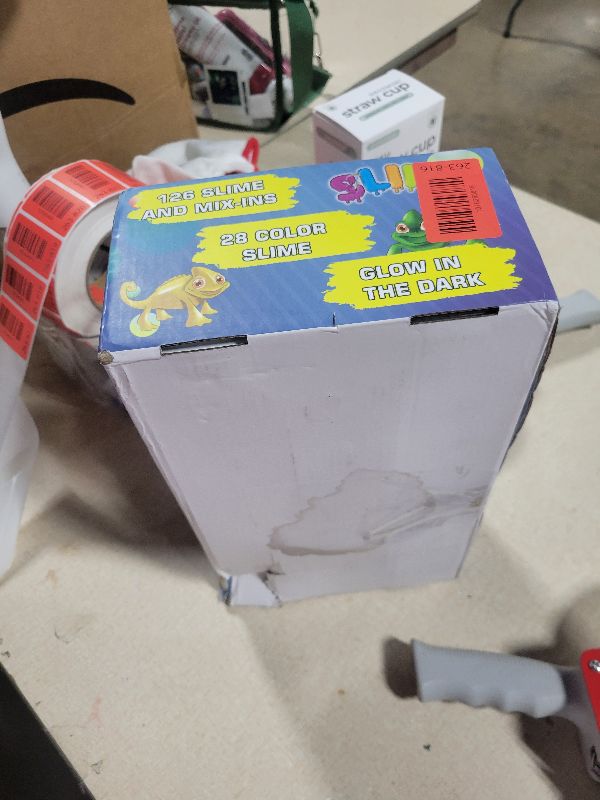 Photo 1 of 126 Pcs DIY Slime Making Kit for Girls Boys - Birthday Idea for Kids Age 5+. Ultimate Supplies Include 28 Crystal Slime, 2 Glow in The Dark Powder, 48 Bottle Glitter Jar etc.