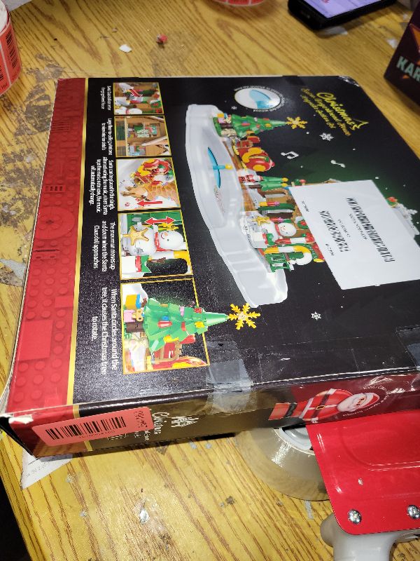 Photo 1 of 2025 Christmas Gingerbread House Building Set with Magnetic Interactive Base, 656PCS Holiday Village Building Block with Music Toy, Movable Santa, Xmas Tree,Sleigh, Gifts for Adults Kids Girls Boys 6+