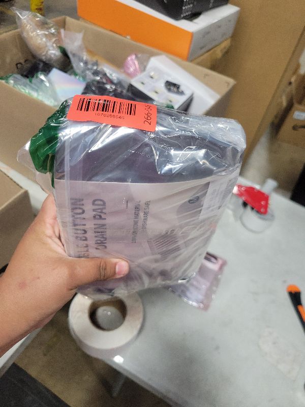 Photo 1 of 17.7 Inch Silicone Faucet Mat for Kitchen Sink Splash Guard - 7° Slope Upgraded Water Draining Mat with Fasten Button for Bathroom Area(Black, 17.7''x5.5'')