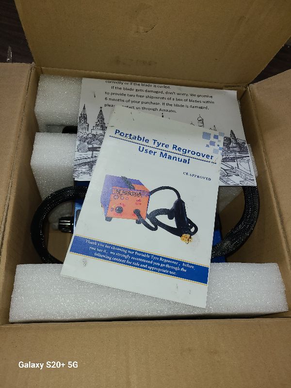 Photo 1 of 1000W Professional Portable Tire Grooving Machine with 20 Blades,Adjustable High Power Tire Regroover Device,Off-Road/Truck Car Rubber Tyre Groover Device,Tool for the Tread Pattern,Retread Old Tire