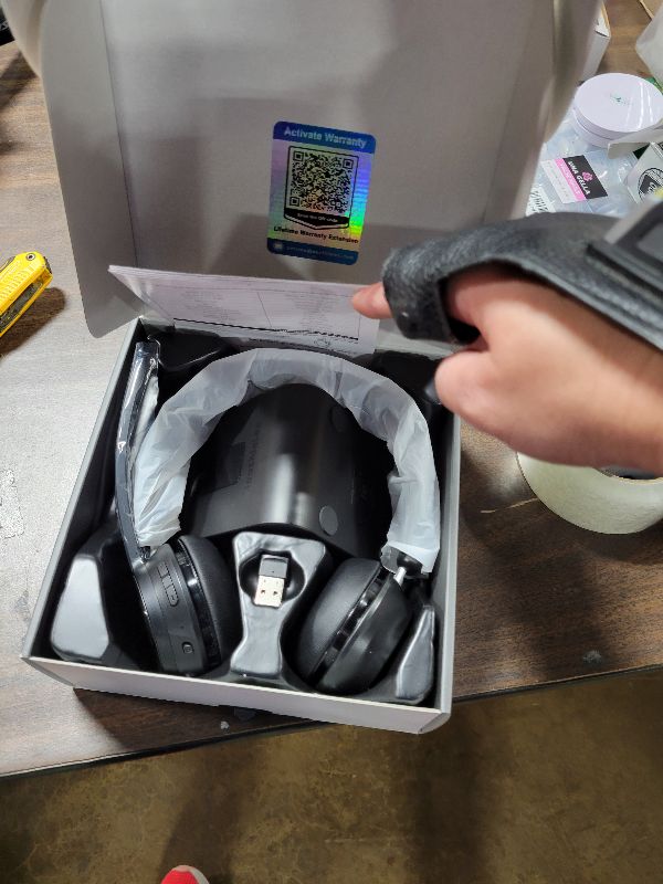 Photo 1 of (Upgraded Version) Wireless Headset, Bluetooth Headset with Noise Cancelling Microphone, Best Headphones with Mic Mute & USB Dongle for PC/Computer/Laptop/Cell Phones/Remote Work/Call Center