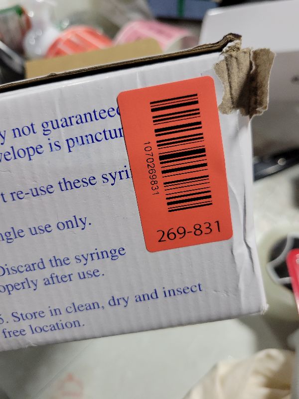 Photo 1 of 100 Pack 1ml Syringes with Needle, 27 G 0.5 Inch Needle Lab Disposable Individually Sealed Packed, Syringes for Industrial Scientific Labs, Liquids Measuring and Dispensing