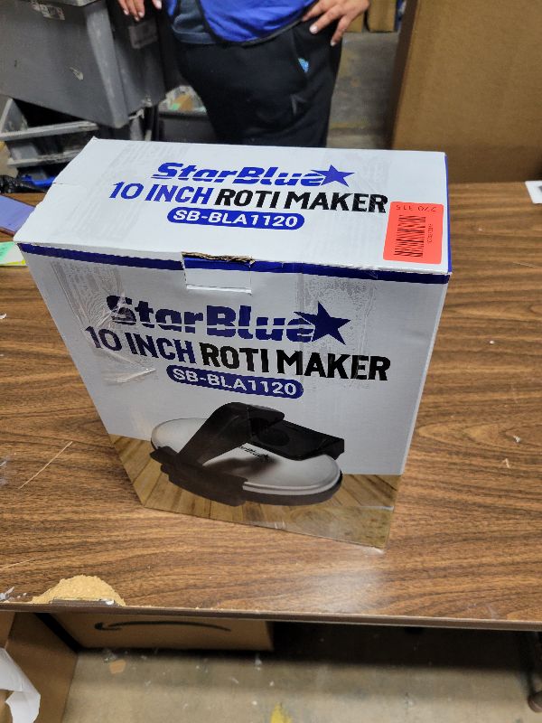 Photo 1 of 10inch Roti Maker by StarBlue with FREE Roti Warmer and Removable Handle - The automatic Stainless Steel Non-Stick Electric machine to make Indian style Chapati, Tortilla, Roti AC 110V 50/60Hz 1200W