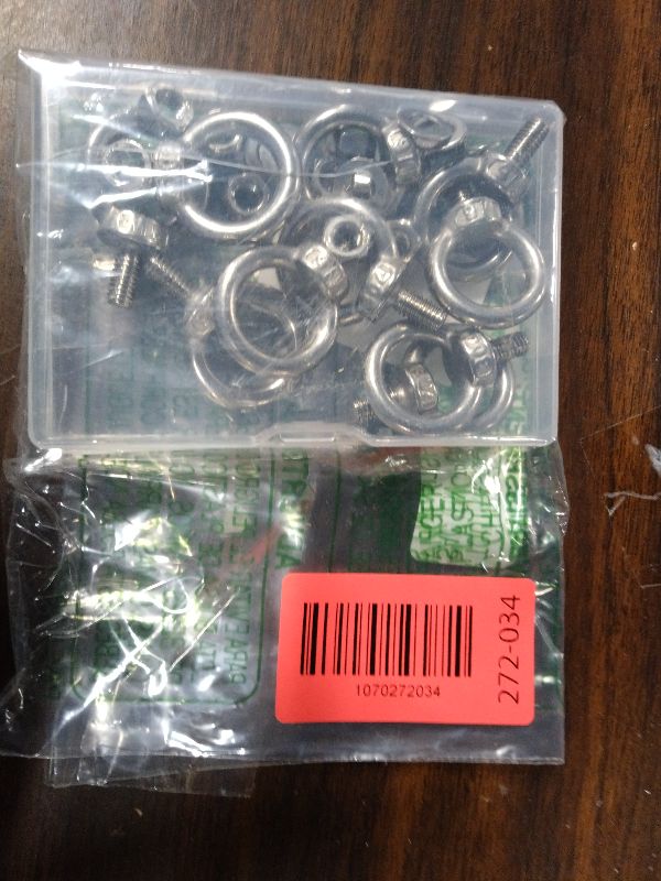 Photo 1 of 10 Pcs M6 Eye Bolts with Nuts Stainless Steel Lifting Eye Bolt UNC Heavy Duty Marine Grade Shoulder Ring Eyebolt, Eye Bolts with Nuts 1/4