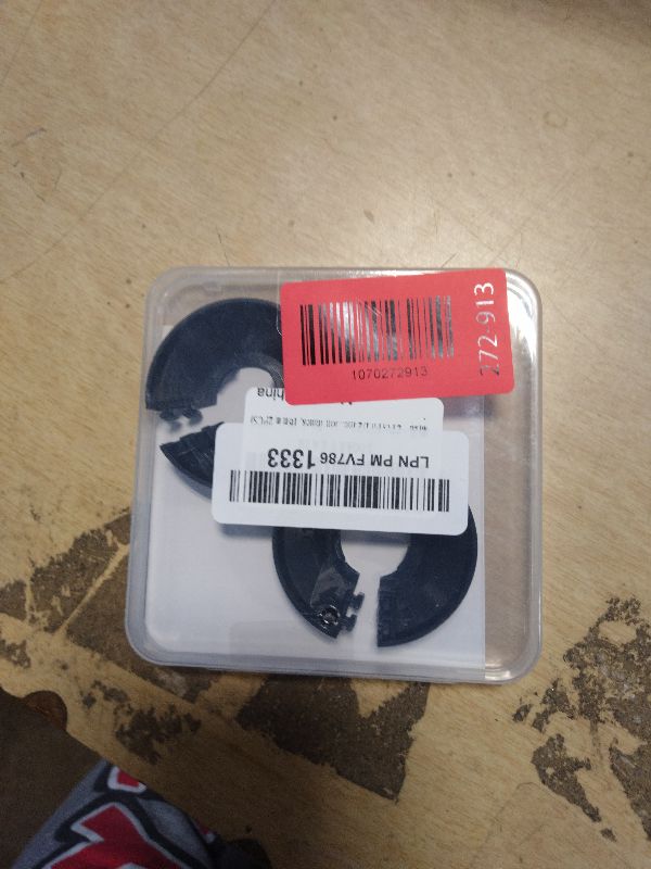 Photo 1 of 2 Pcs Fit 1/2 Inch Flange Water Pipe Cover Decoration 16mm black Plastic PP escutcheon plate Cover for Wall Pipe Tube Decoration