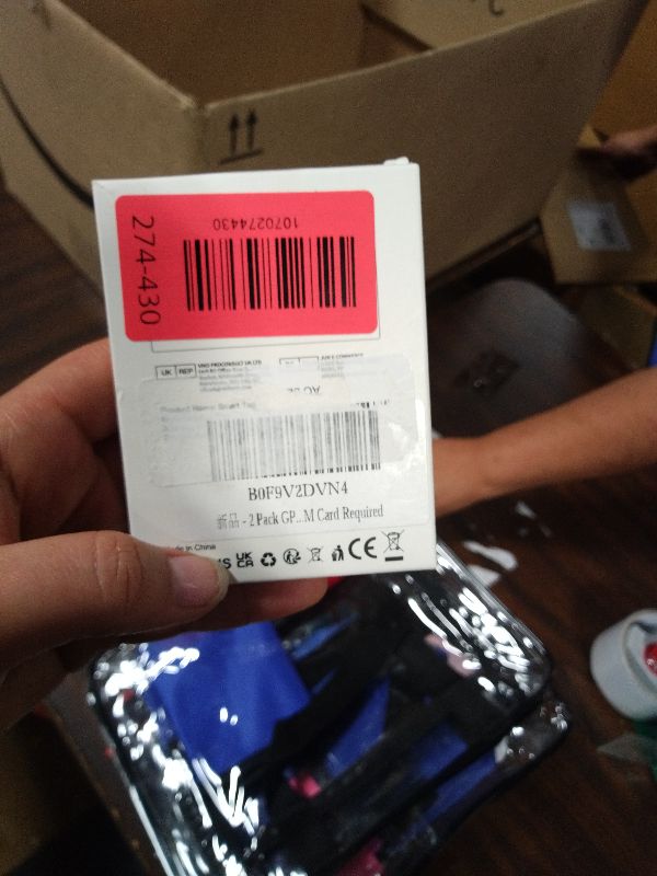 Photo 1 of 2 Pack GPS Tracker and 2 Keychains for Vehicles Work with Find My (iOS Only) Real Time Hidden Mini Car Locator Tracking Global Coverage Device No Monthly Fee or Subscription No SIM Card Required