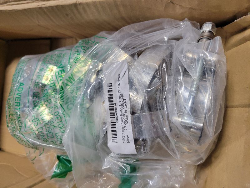 Photo 1 of 10PCS 70mm - 78mm Stainless Steel T-Bolt Clamps Turbo Intake Intercooler Clamp for 2-1/2" Hose