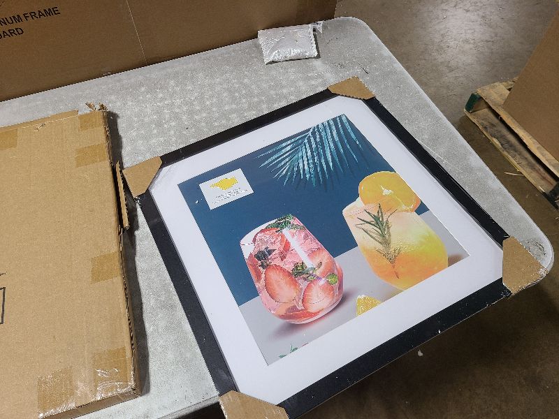Photo 1 of 12x12 Picture Frame with Mat for 30 x 30cm Diamond Art Painting, Display Photo 10x10 or 12 x 12 Without Mat, Wall Hanging Large Frame with Plexiglass, Black