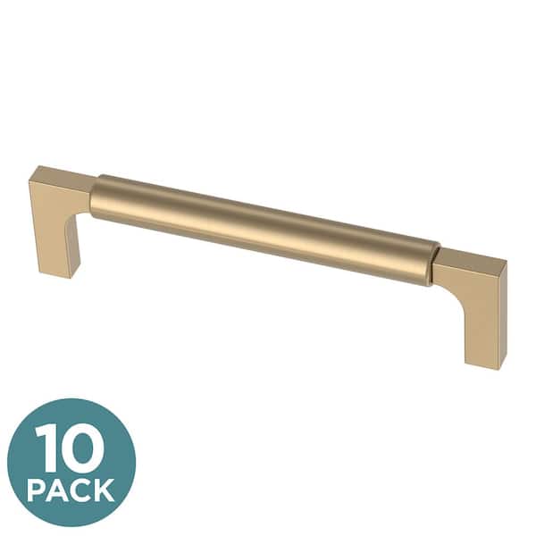 Photo 1 of 10 Pack Champagne Bronze Cabinet Pulls knurled 6-1/4 Inch Hole Centers Kitchen Cabinet Handles Drawer Pulls Cabinet Hardware