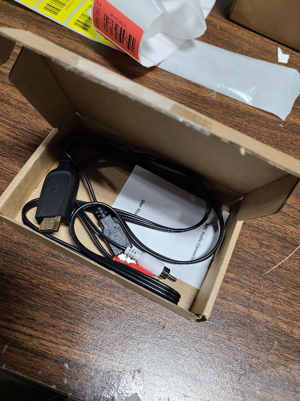 Photo 1 of 192KHz HDMI ARC to RCA Audio Converter for TV to Soundbar, Plug & Play 3.4ft/1.05m ARC to L/R Stereo RCA Male Cable Audio Extractor Adapter Splitter for Sound System Speaker Home Theater [PCM Only]