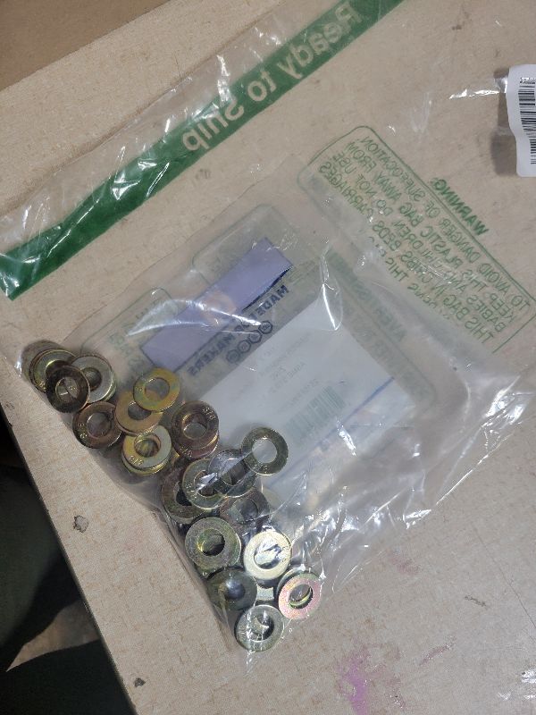 Photo 1 of 1/4" x 1" Fender Washers (100 Pack) Zinc Plated Steel, Meets ASME B18.21.1 Industrial/Commercial Grade by Makers Bolt
