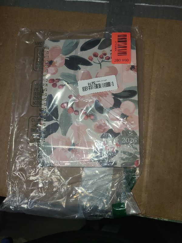 Photo 1 of 2026 Planner, Weekly and Monthly Calendar Planner Book, January 2026 - December 2026, Hardcover Spiral Planner with Monthly Tabs, Notes Pages, Perfect for Women & Men, A5 (6.4" x 8.5") - Blush Flower