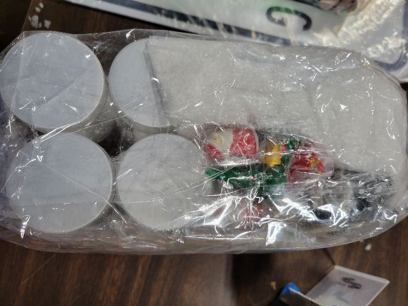 Photo 1 of 14 Set Christmas DIY Clear Snow Globes Kit Includes Plastic Jars Containers Resin Artificial Mini Christmas Trees Santa Snowman with Fake Artificial Snow for Xmas Winter Craft Party Supplies