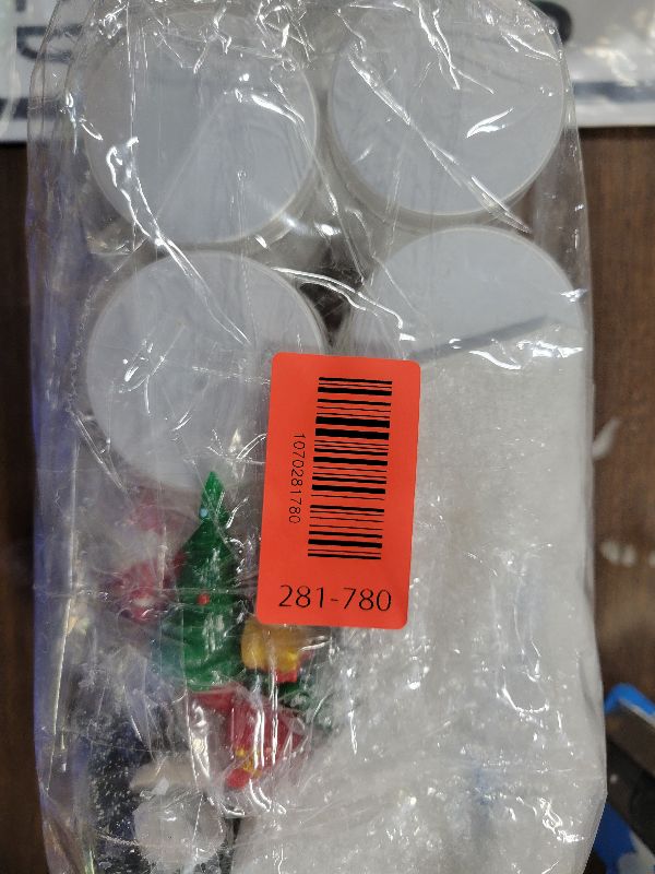 Photo 1 of 14 Set Christmas DIY Clear Snow Globes Kit Includes Plastic Jars Containers Resin Artificial Mini Christmas Trees Santa Snowman with Fake Artificial Snow for Xmas Winter Craft Party Supplies