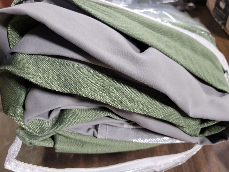 Photo 1 of 100% Blackout Linen Curtains 84 Inch Length 2 Panels Set Olive Green Luxury for Bedroom Windows Living Room Darkening Dark Green Thermal Insulated Drapes Nursery 7ft Long Back Tab Pleated Pocket