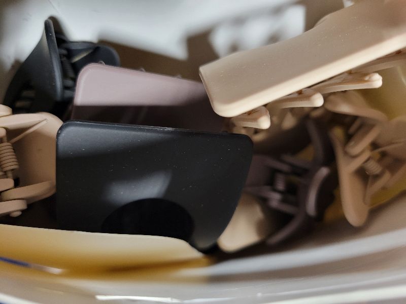 Photo 1 of 12 Pack Flat Hair Clips for Women – Matte Neutral Square Claw Clips, Flat Barrettes & Flower Pins in Black, Blonde,Light Brown & Dark Brown, Soft Touch Hair Accessories for Thick & Thin Hair