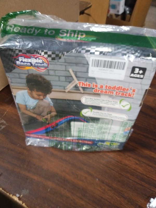 Photo 1 of 15 Ft Flexible Race Car Track for Kids, Double-Sided Racetrack with Suction Cups, Race Car Ramp Track & Compatible 1:64 Diecast Cars,Portable Roll Up Track Toy,Gift for Boys Girls Ages 3-5 5-7